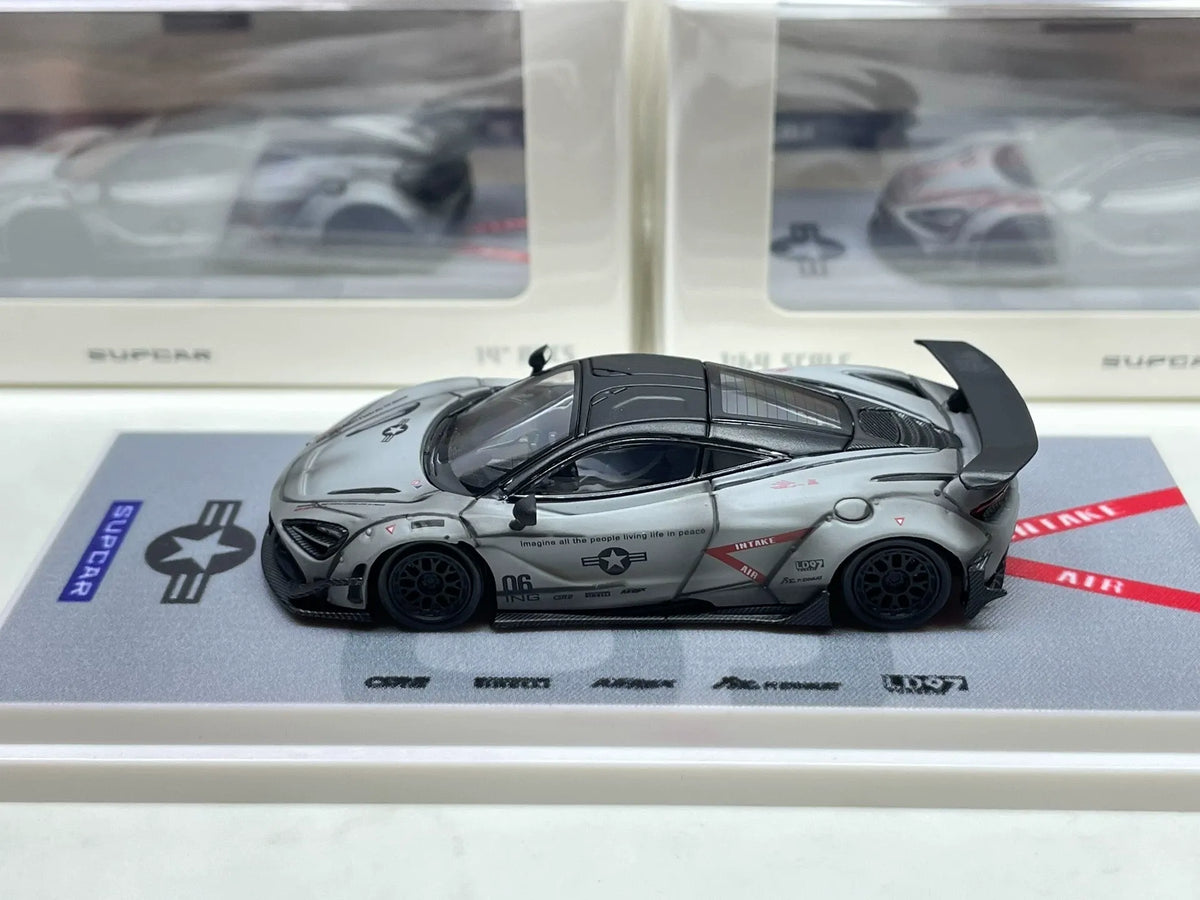 SUPCAR McLaren 720S Air Force grey 1:64 diecast side view
