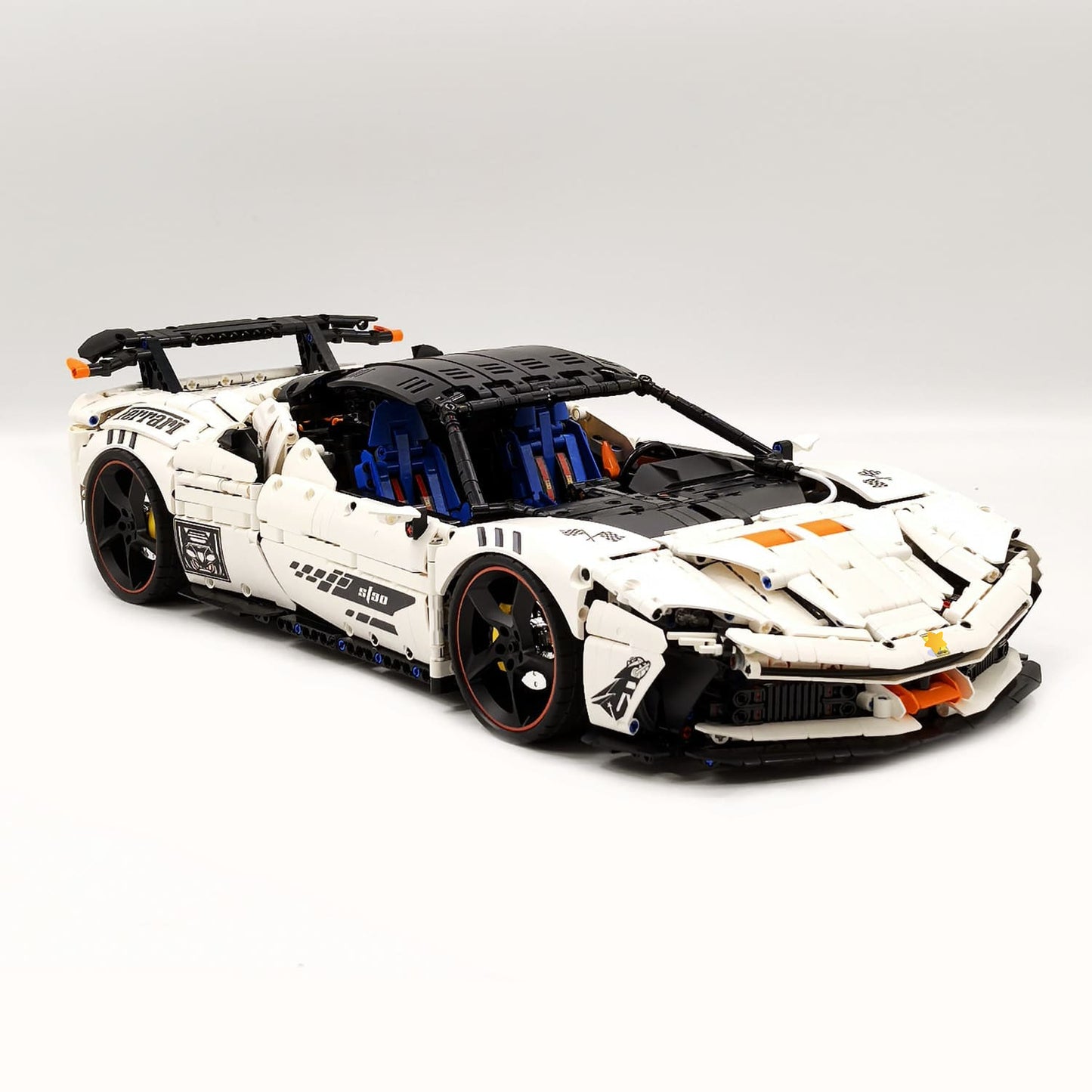 The "White Goddess" SF90 XX Stradale - 1:8 Scale 4100pcs+ V8 Hybrid Track-Spec Series by MOC Works Studio