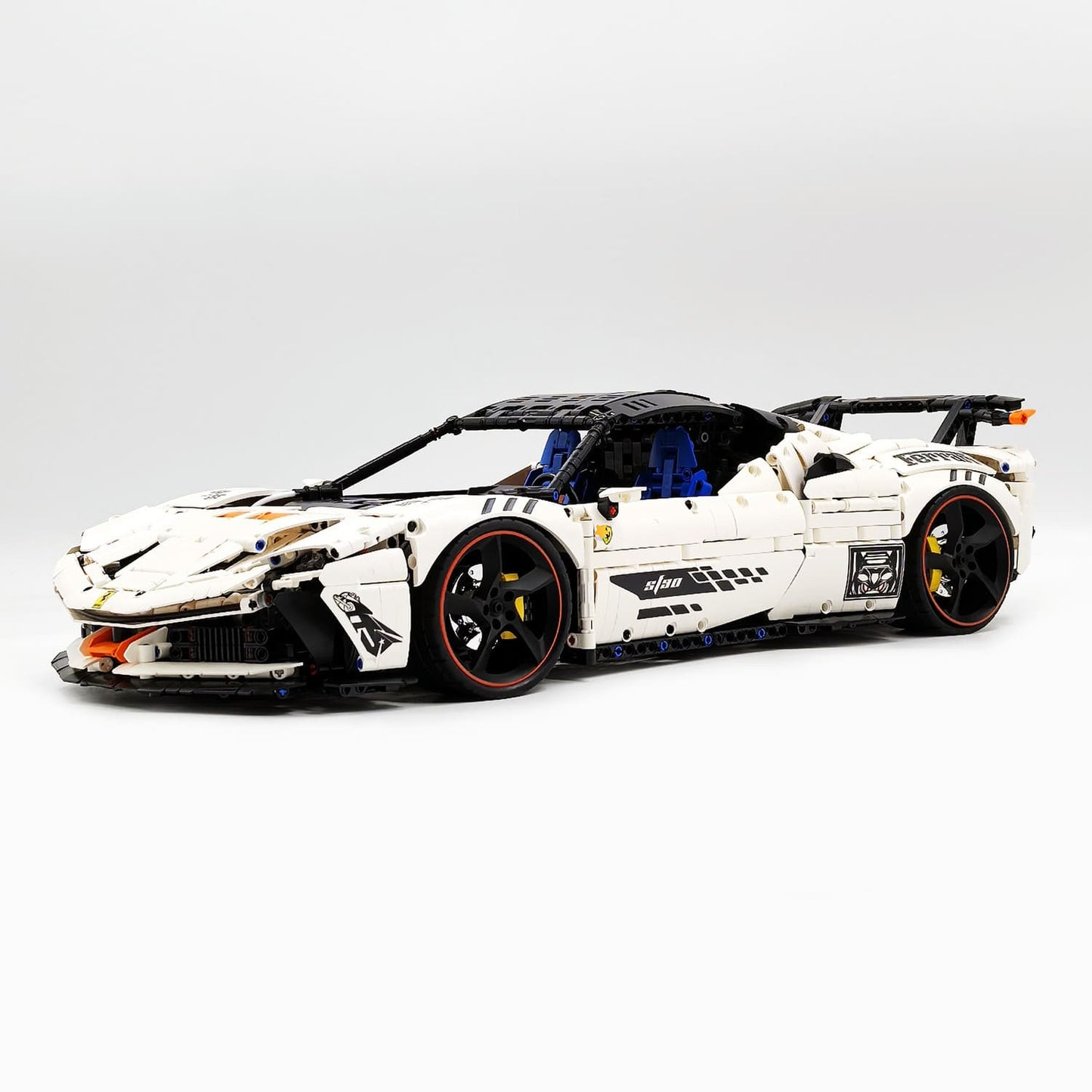The "White Goddess" SF90 XX Stradale - 1:8 Scale 4100pcs+ V8 Hybrid Track-Spec Series by MOC Works Studio