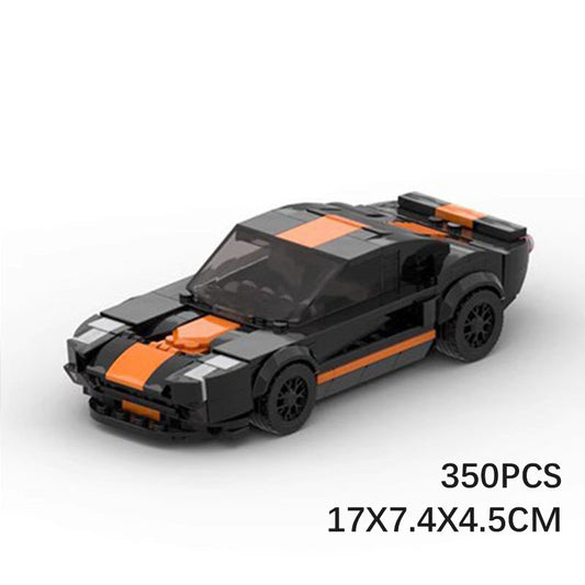The "GT" Modern Supercar - Shadow Black & Center Orange Racing Series by MOC Works Studio