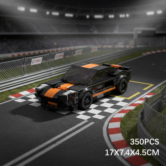 The "GT" Modern Supercar - Shadow Black & Center Orange Racing Series by MOC Works Studio