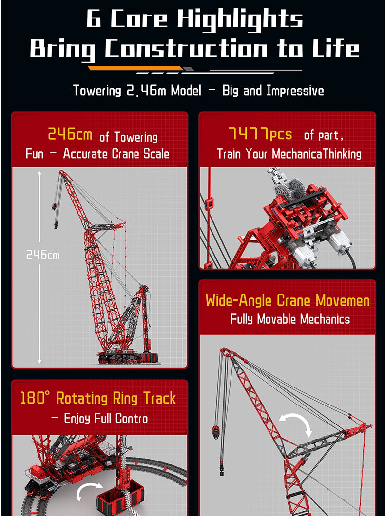 The "SK6000" Megawatt Giant Ring Crane - 7,477pcs+ Heavy-Duty Engineering 1:18 Scale Series by MOC Works Studio