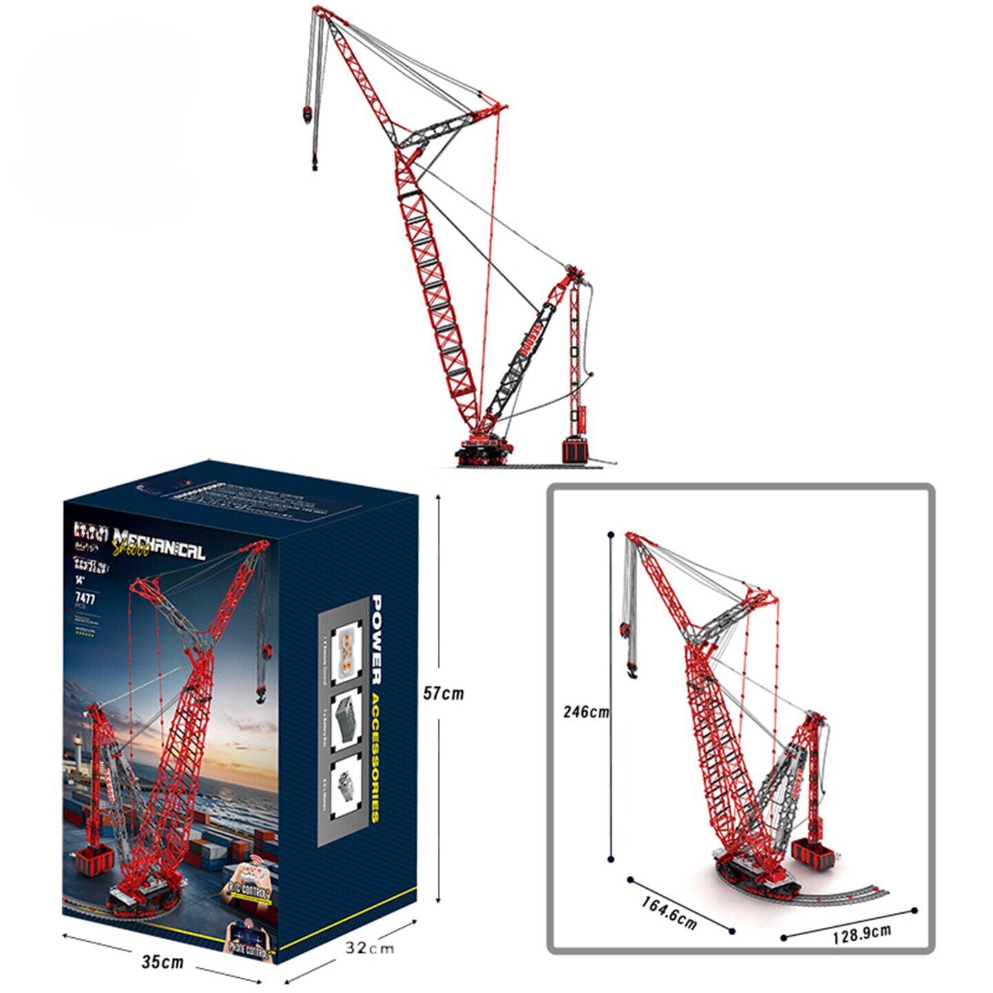 The "SK6000" Megawatt Giant Ring Crane - 7,477pcs+ Heavy-Duty Engineering 1:18 Scale Series by MOC Works Studio