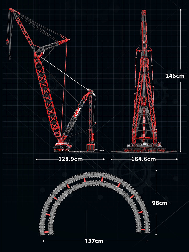 The "SK6000" Megawatt Giant Ring Crane - 7,477pcs+ Heavy-Duty Engineering 1:18 Scale Series by MOC Works Studio