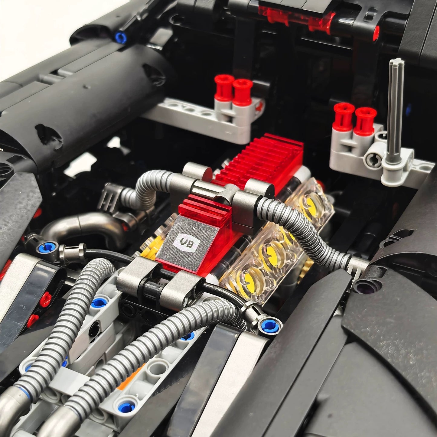 The "P1" Hybrid Hypercar - 1:8 Scale Stealth Grey V8 Twin-Turbo Series by MOC Works Studio