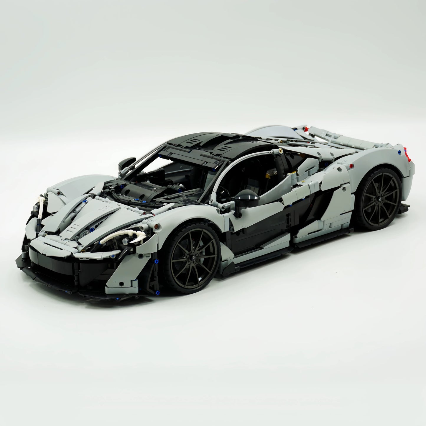 The "P1" Hybrid Hypercar - 1:8 Scale Stealth Grey V8 Twin-Turbo Series by MOC Works Studio