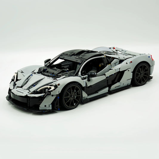 The "P1" Hybrid Hypercar - 1:8 Scale Stealth Grey V8 Twin-Turbo Series by MOC Works Studio