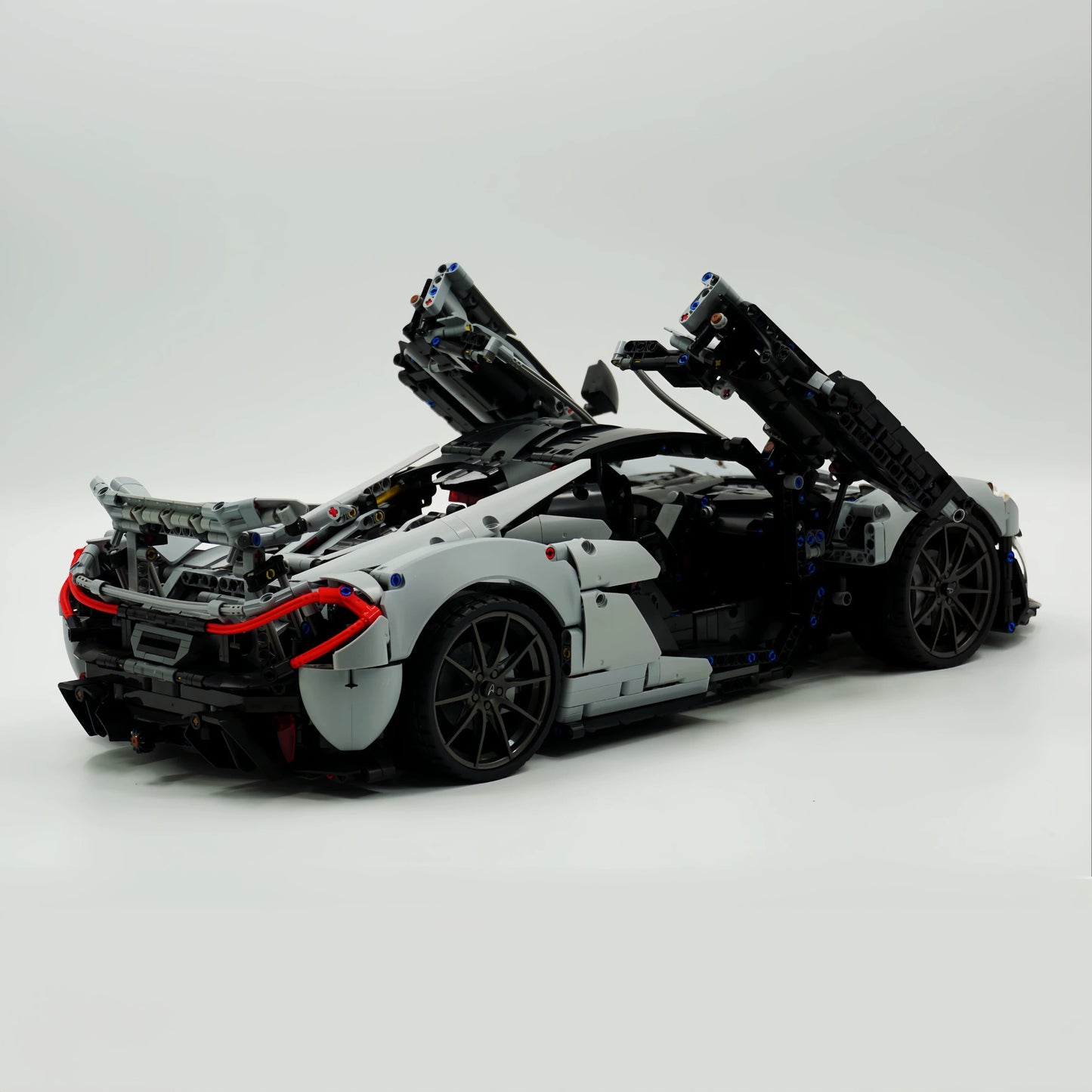 The "P1" Hybrid Hypercar - 1:8 Scale Stealth Grey V8 Twin-Turbo Series by MOC Works Studio