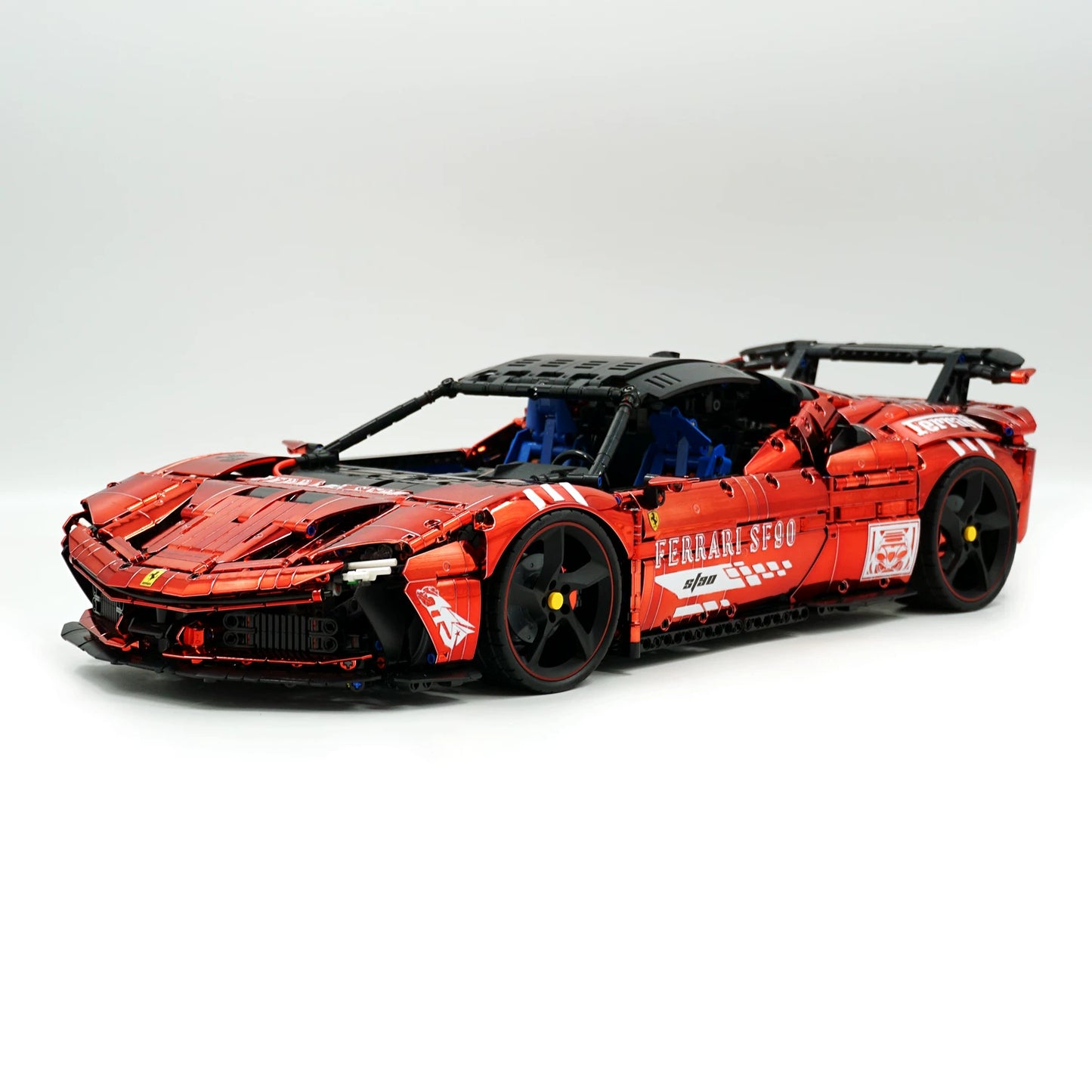The "Maranello Masters" Chrome Edition - Plated Blood Red V12 & V8 Hybrid Hypercar Dual Pack by MOC Works Studio