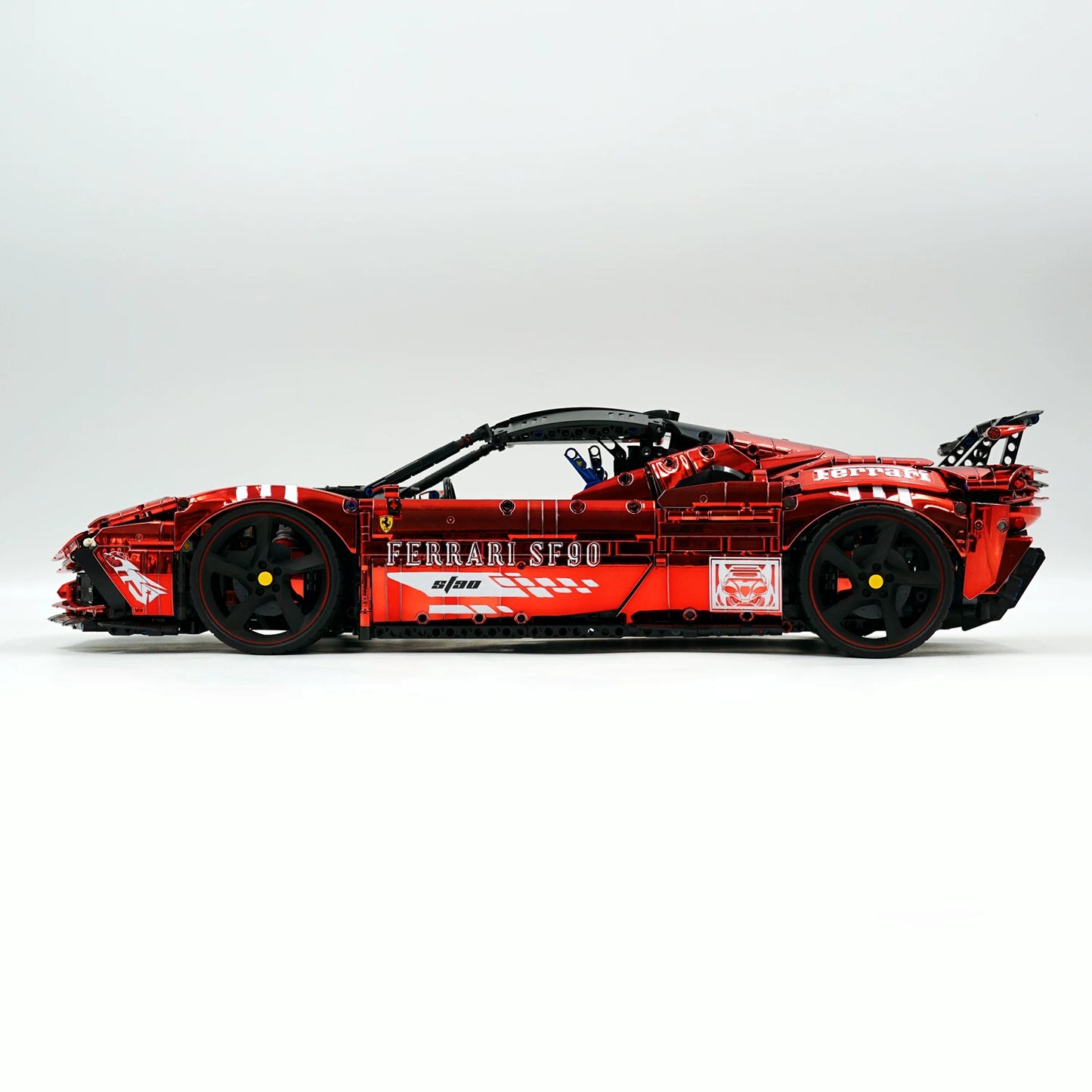 The "Maranello Masters" Chrome Edition - Plated Blood Red V12 & V8 Hybrid Hypercar Dual Pack by MOC Works Studio