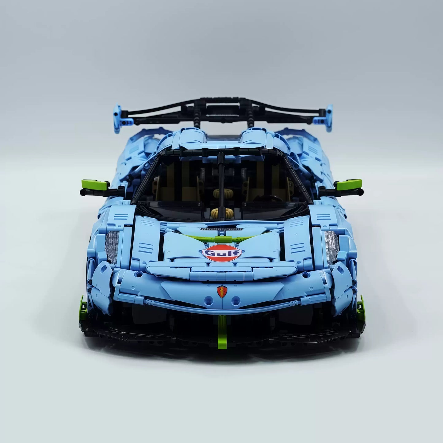 The "Jesko" Gulf Legend - Sky Blue & Vibrant Orange V8 Twin-Turbo Racing Series by MOC Works Studio