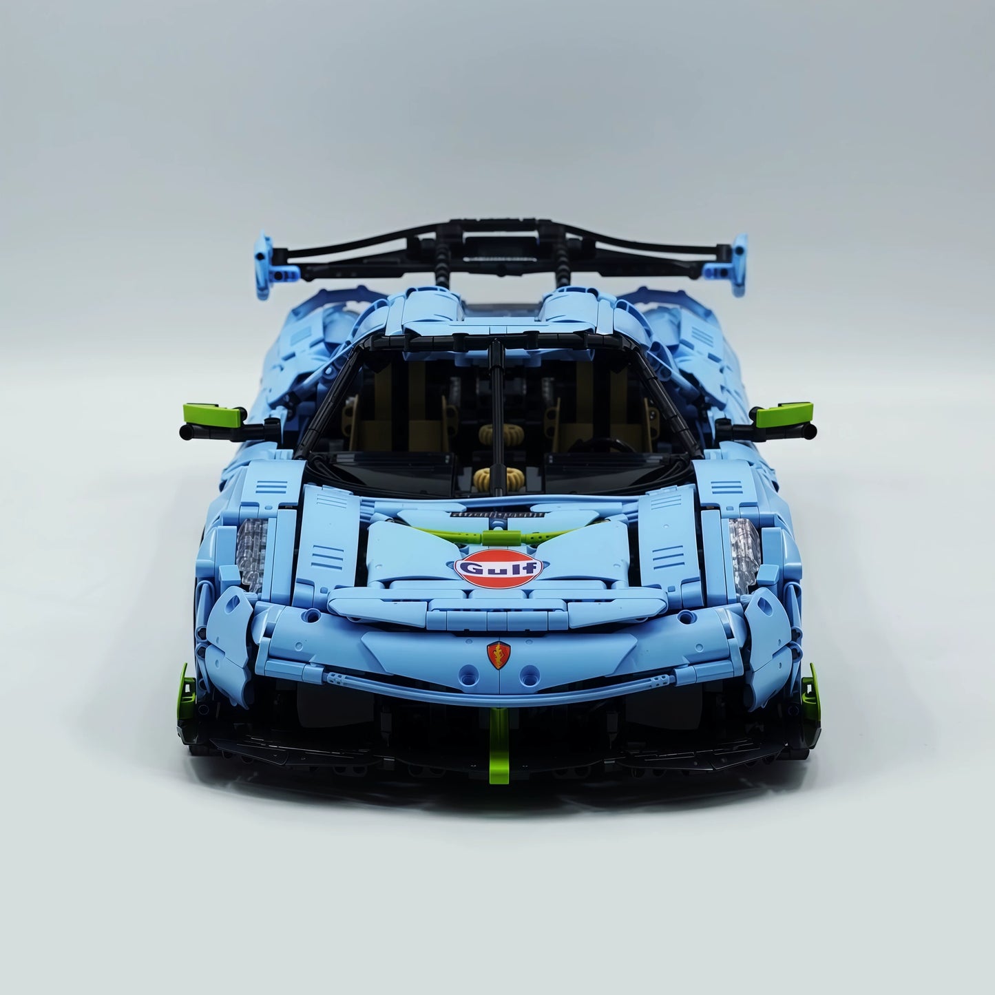 The "Jesko" Gulf Legend - Sky Blue & Vibrant Orange V8 Twin-Turbo Racing Series by MOC Works Studio