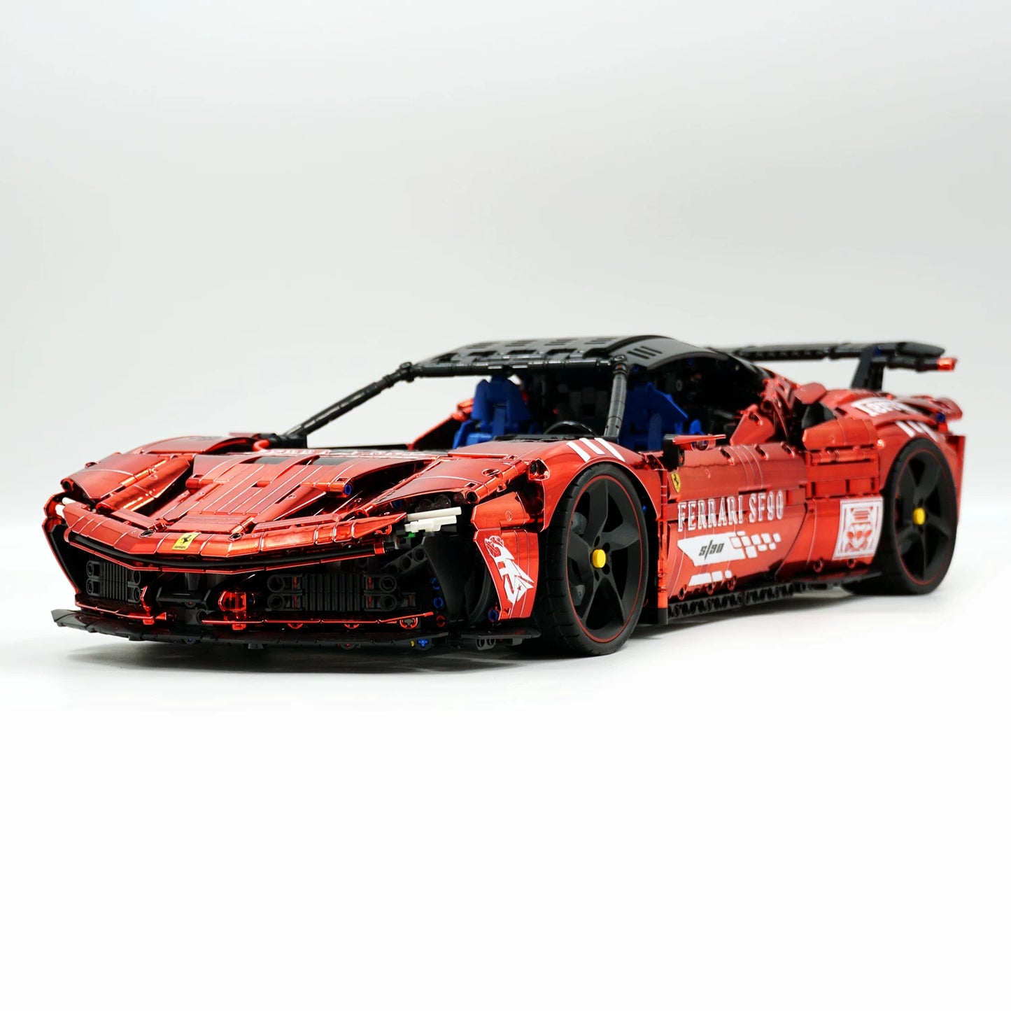 The "Maranello Masters" Chrome Edition - Plated Blood Red V12 & V8 Hybrid Hypercar Dual Pack by MOC Works Studio