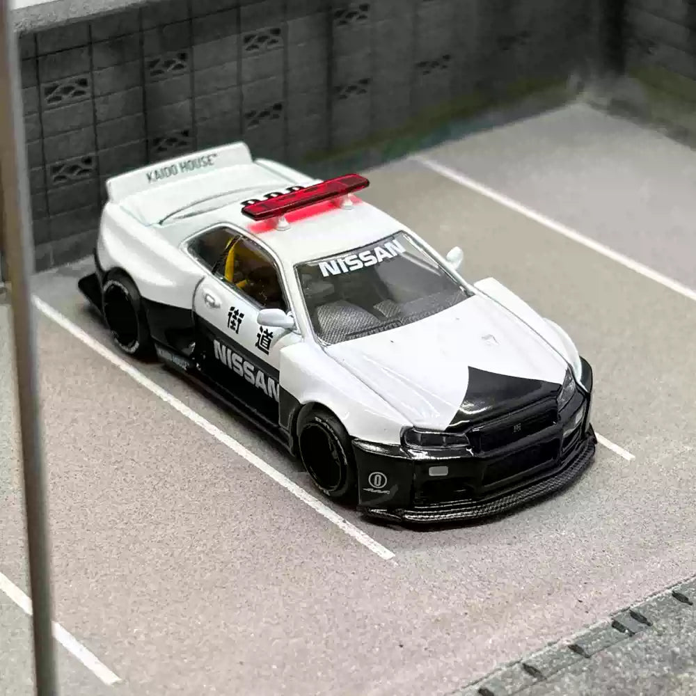 Kaido House x MINI GT 1:64 Nissan Skyline GT-R R34 Police Car (#120)