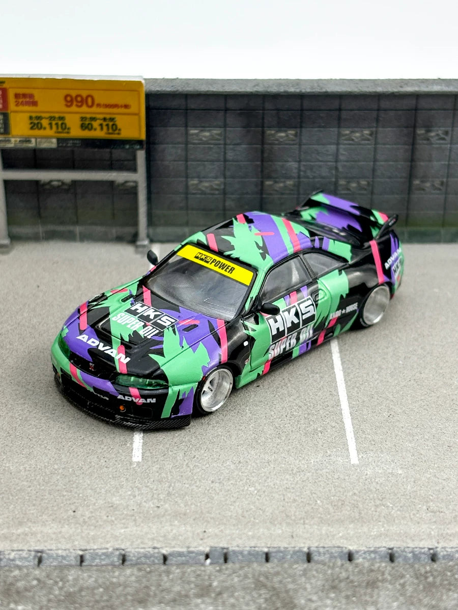 Kaido House x MINI GT 1:64 Nissan GT-R R33 HKS (#129)