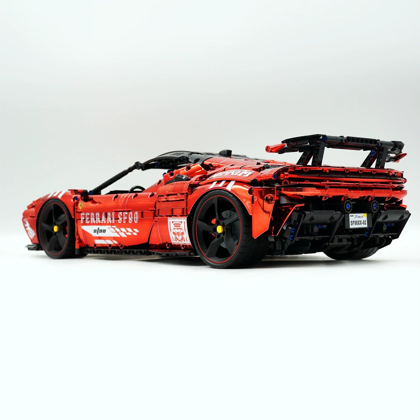 The "Maranello Masters" Chrome Edition - Plated Blood Red V12 & V8 Hybrid Hypercar Dual Pack by MOC Works Studio