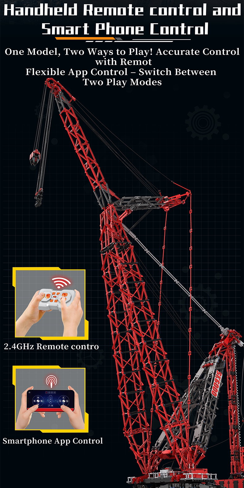 The "SK6000" Megawatt Giant Ring Crane - 7,477pcs+ Heavy-Duty Engineering 1:18 Scale Series by MOC Works Studio