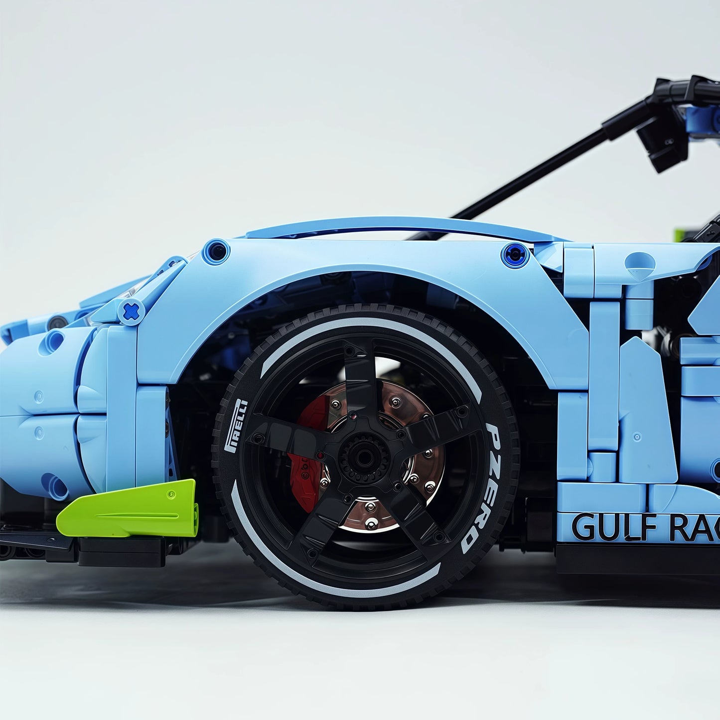 The "Jesko" Gulf Legend - Sky Blue & Vibrant Orange V8 Twin-Turbo Racing Series by MOC Works Studio