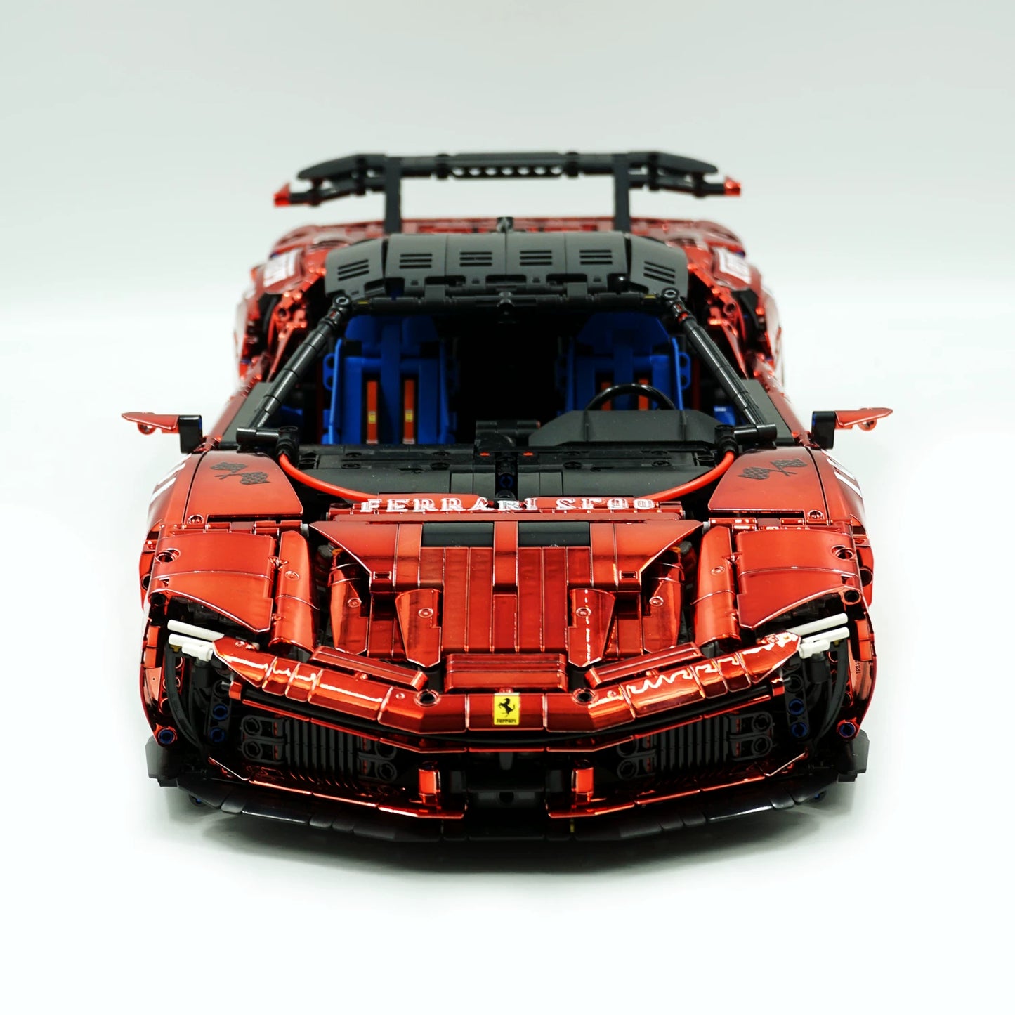 The "Maranello Masters" Chrome Edition - Plated Blood Red V12 & V8 Hybrid Hypercar Dual Pack by MOC Works Studio