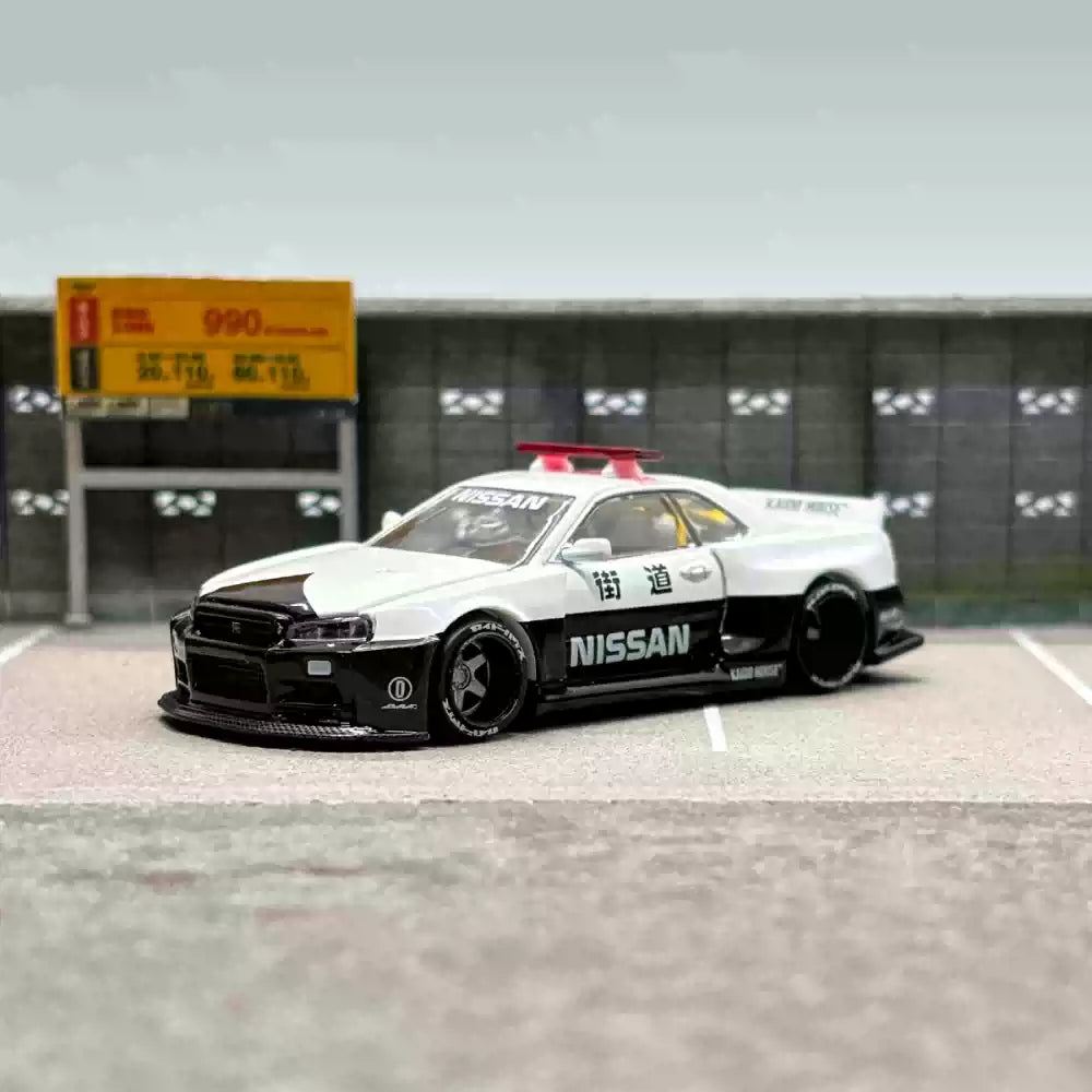 Kaido House x MINI GT 1:64 Nissan Skyline GT-R R34 Police Car (#120)