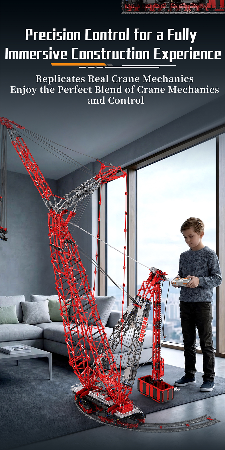 The "SK6000" Megawatt Giant Ring Crane - 7,477pcs+ Heavy-Duty Engineering 1:18 Scale Series by MOC Works Studio