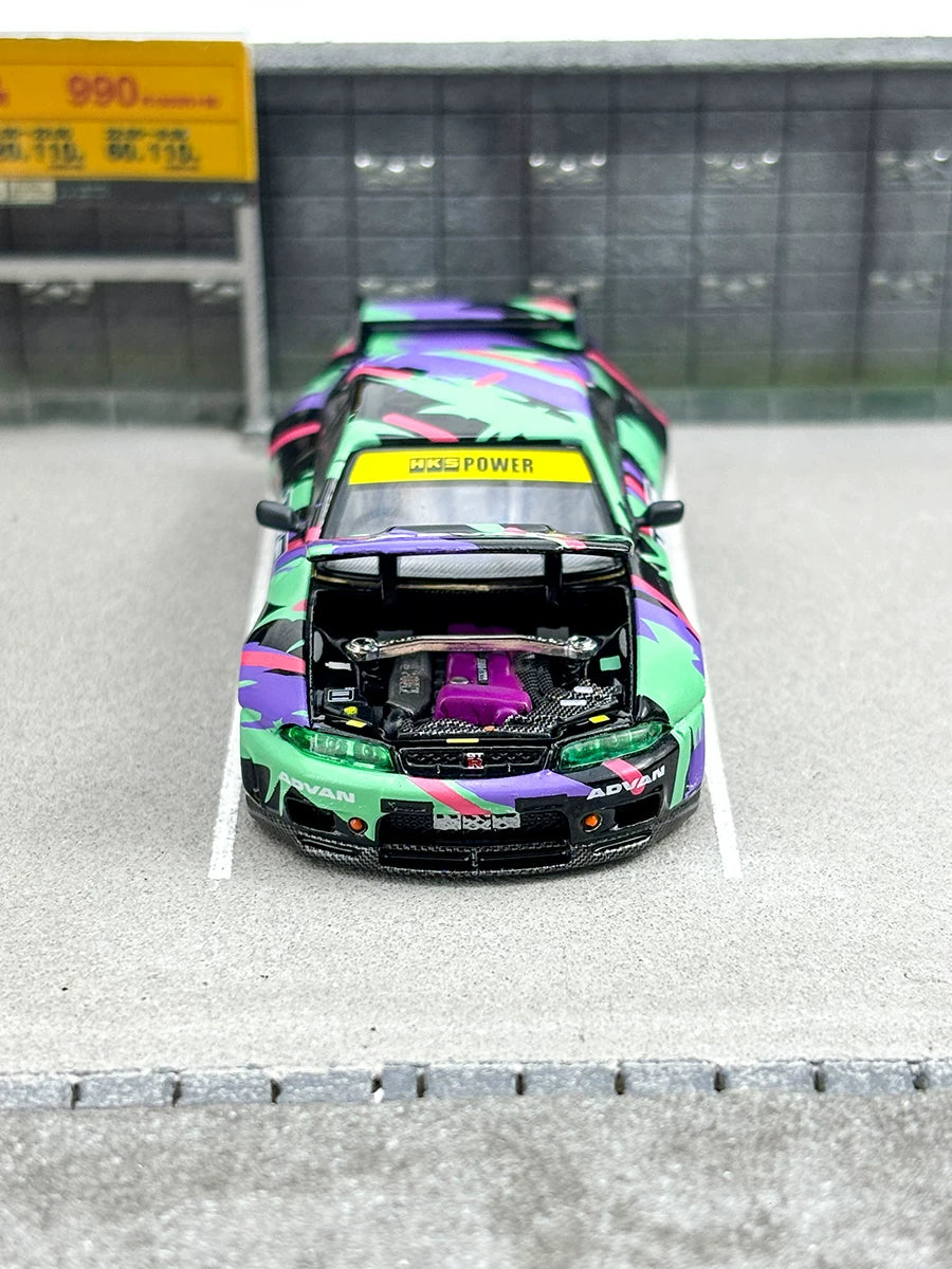 Kaido House x MINI GT 1:64 Nissan GT-R R33 HKS (#129)