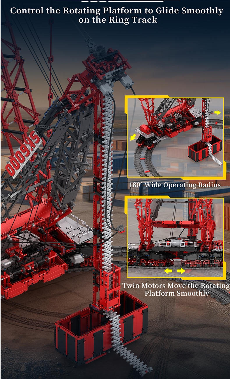 The "SK6000" Megawatt Giant Ring Crane - 7,477pcs+ Heavy-Duty Engineering 1:18 Scale Series by MOC Works Studio