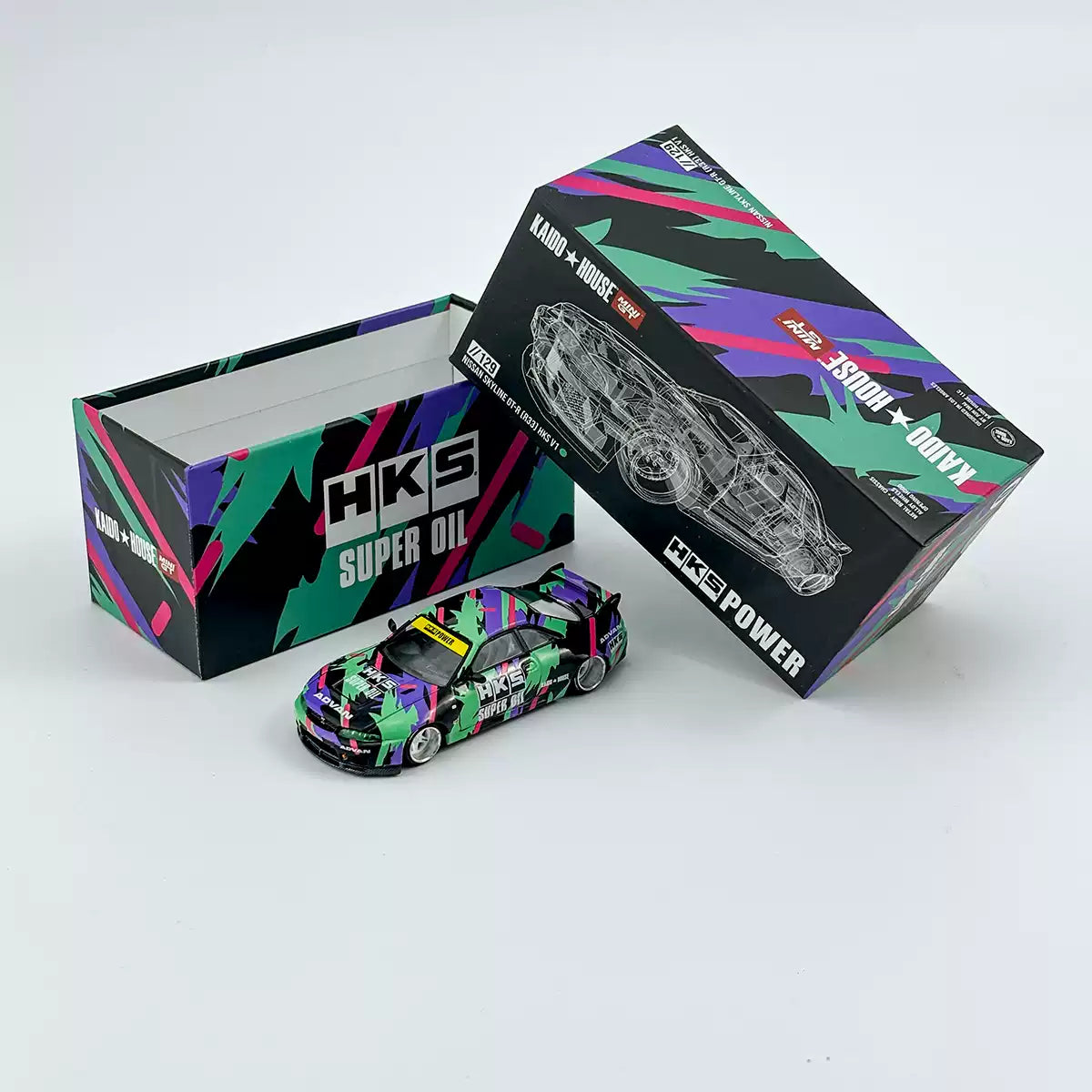 Kaido House x MINI GT 1:64 Nissan GT-R R33 HKS (#129)
