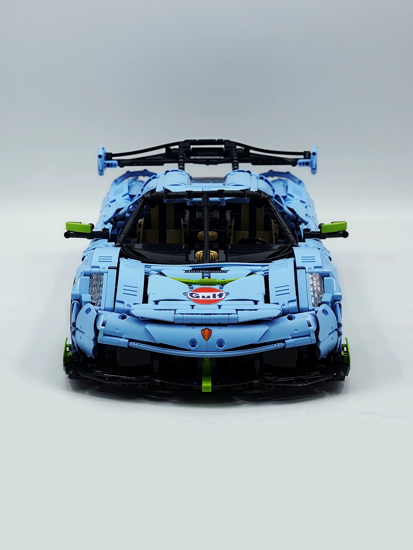 The "Jesko" Gulf Legend - Sky Blue & Vibrant Orange V8 Twin-Turbo Racing Series by MOC Works Studio