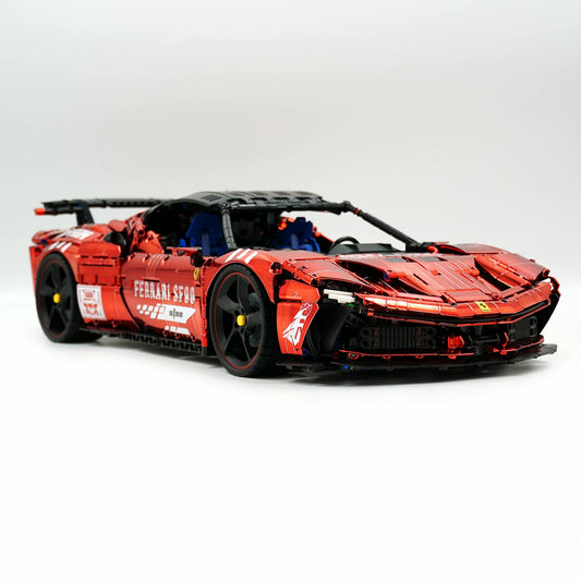 The "Maranello Masters" Chrome Edition - Plated Blood Red V12 & V8 Hybrid Hypercar Dual Pack by MOC Works Studio