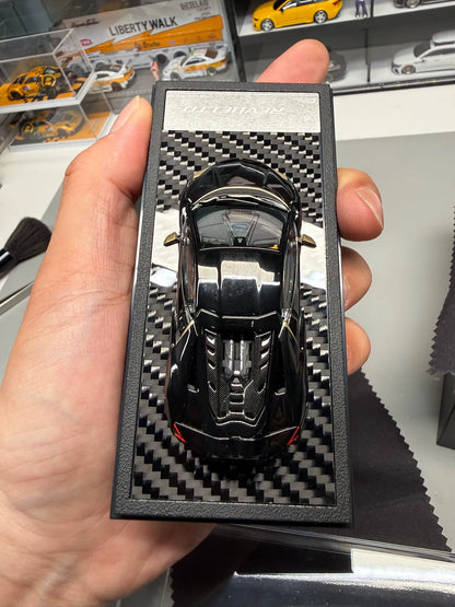 LCD Models Lamborghini Revuelto black gold limited edition 1:64 diecast top view