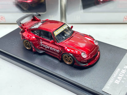 Street Weapon 1:64 Porsche 911 RWB 993 Supreme red diecast front view