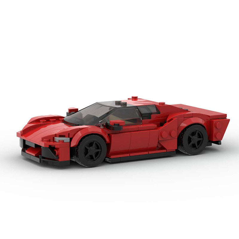 Kereta Super Hibrid V6 Itali "296 GTB" - Model Blok Binaan Perlumbaan Presisi | Studio MOC Works