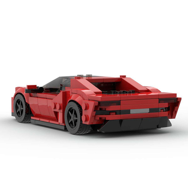 Kereta Super Hibrid V6 Itali "296 GTB" - Model Blok Binaan Perlumbaan Presisi | Studio MOC Works