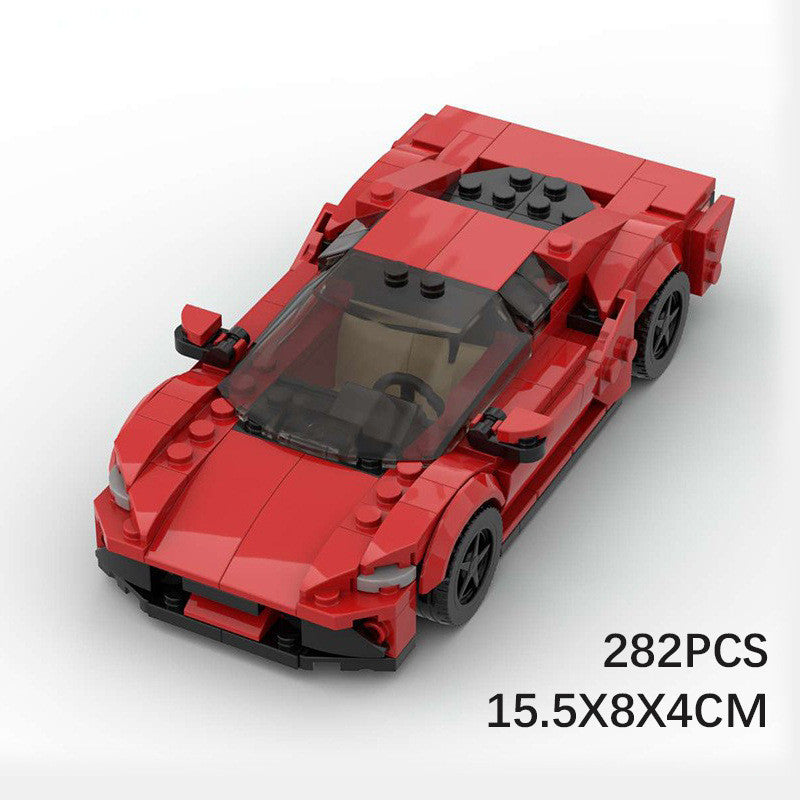 Kereta Super Hibrid V6 Itali "296 GTB" - Model Blok Binaan Perlumbaan Presisi | Studio MOC Works