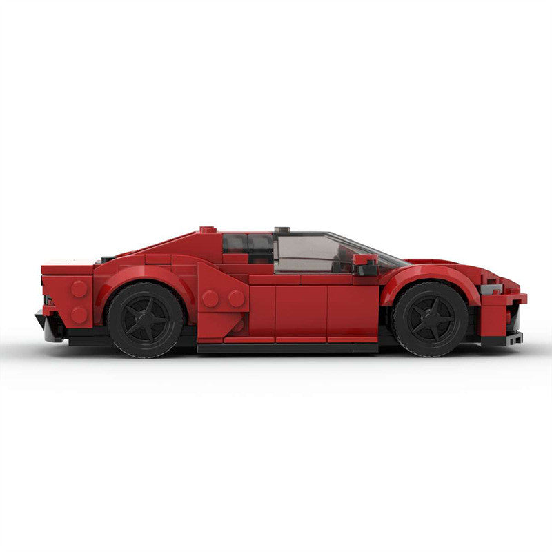 Kereta Super Hibrid V6 Itali "296 GTB" - Model Blok Binaan Perlumbaan Presisi | Studio MOC Works