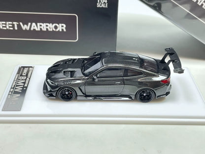 Street Warrior TMCS BMW M4 1:64 carbon-fiber style diecast side view