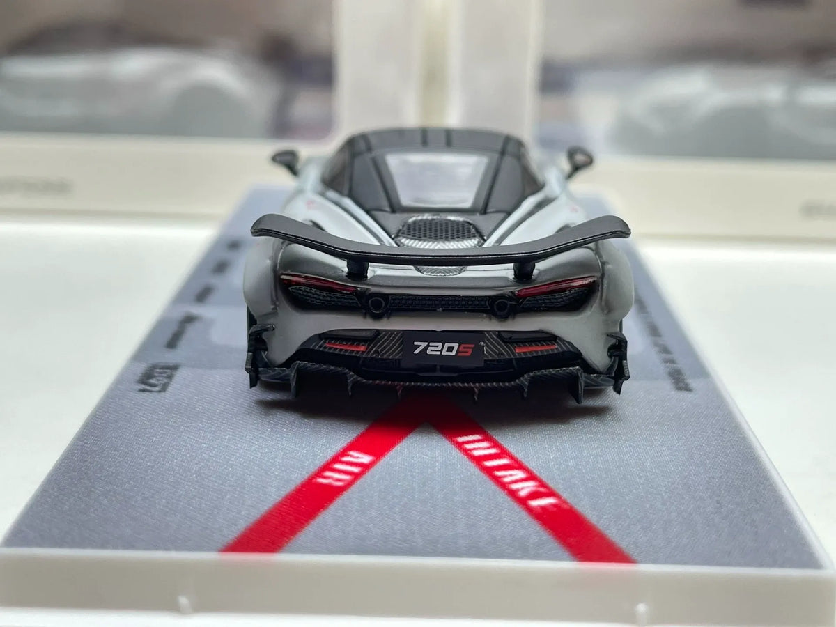 SUPCAR McLaren 720S Air Force grey 1:64 diecast rear view